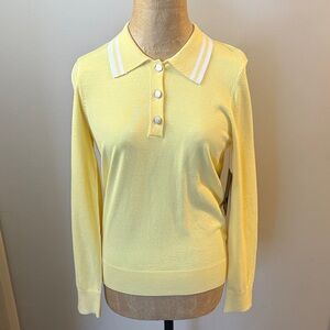 BCBG Yellow Long Sleeve Top